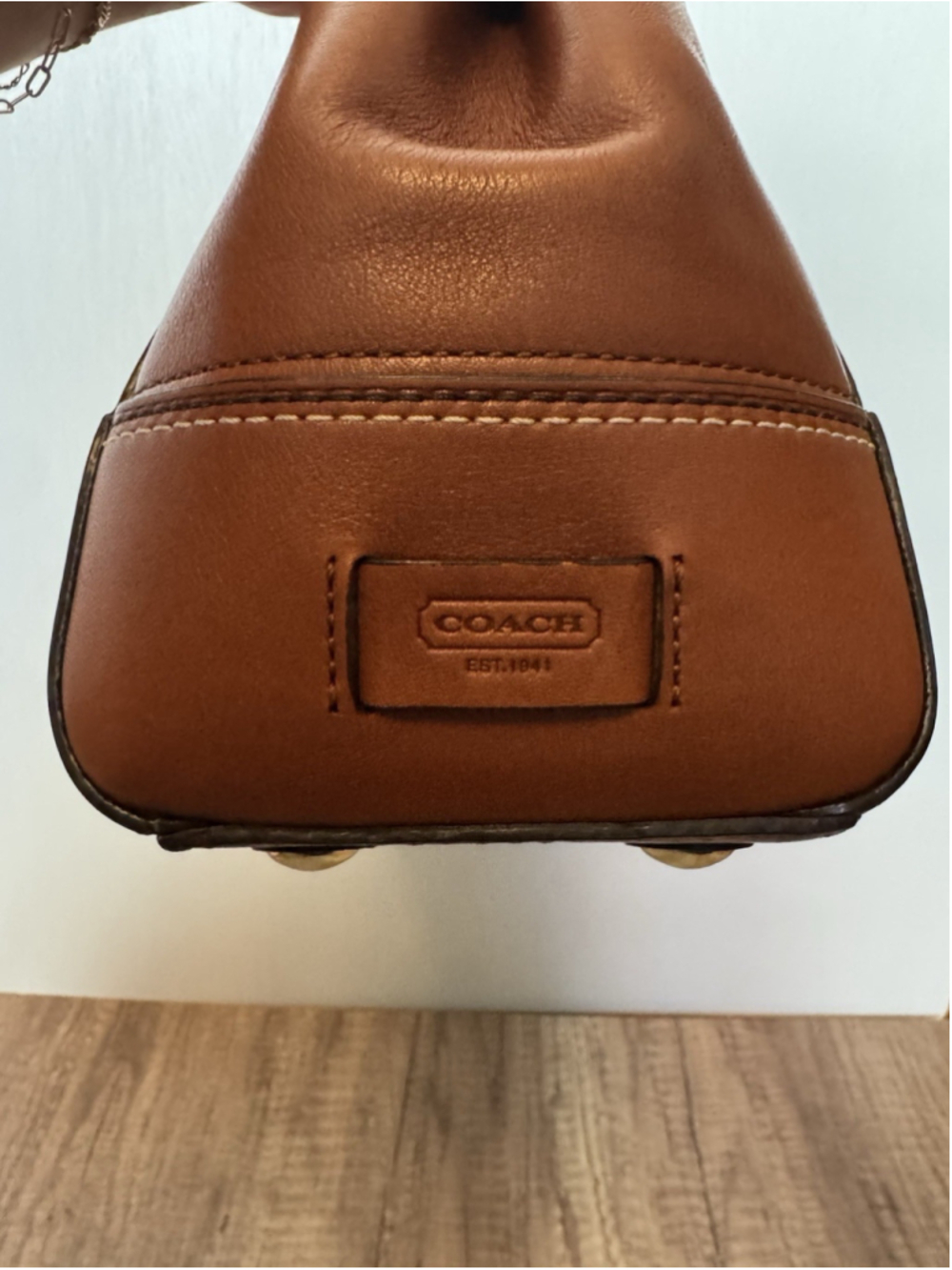 Vintage Coach Hamptons Carryall 11047 Cognac Leather Shoulder Tote Classic - Picture 5 of 16